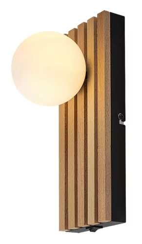 Rabalux Noxelle 71421 fali lámpa, matt fekete/ tölgy, 1x G9 (max 5 W) foglalat, IP20
