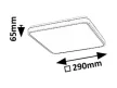 Rabalux Alenzo 71432 LED panel, fekete, beépített LED 24 W, 1450 lm, 3000, 4000, 6000 K, IP44