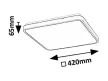 Rabalux Alenzo 71433 LED panel, fekete, beépített LED 36 W, 2270 lm, 3000, 4000, 6000 K, IP44