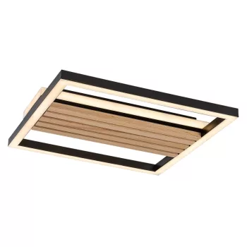 Rabalux Noxelle 71457 mennyezeti lámpa, matt fekete/ tölgy, beépített LED 26 W, 1360 lm, 3000, 4500, 6000 K, IP20
