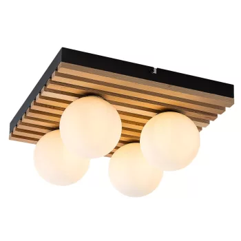 Rabalux Noxelle 71462 mennyezeti lámpa, matt fekete/ tölgy, 4x G9 (max 5 W) foglalat, IP20