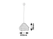 Rabalux Lomiro 72000 függeszték, szürke, 1x E27 (max 40 W) foglalat, IP20
