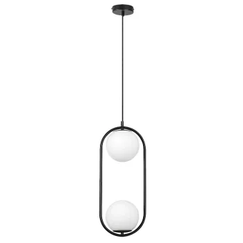   Rábalux 72029 Ghita beltéri függeszték fekete színben, 2db E27 foglalattal, IP20 védettséggel ( Rábalux 72029 )