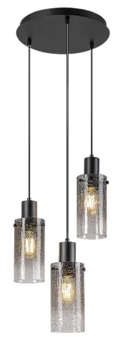 Rabalux Fumea 72038 függeszték, fekete, 3x E27 (max 60 W) foglalat, IP20