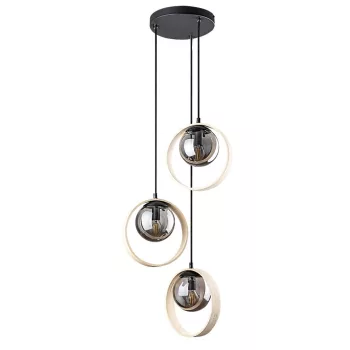   Rábalux 72063 PEYTON beltéri függeszték bükk színben, 3db E14 foglalattal, IP20 védettséggel ( Rábalux 72063 )