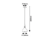 Rabalux Drusilla 72135 függeszték, szürke, 1x E27 (max 40 W) foglalat, IP20