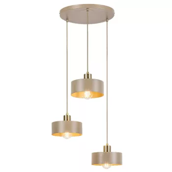 Rabalux Tisandra 72143 függeszték, grézs/ arany, 3x E27 (max 25 W) foglalat, IP20