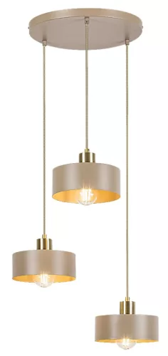 Rabalux Tisandra 72143 függeszték, grézs/ arany, 3x E27 (max 25 W) foglalat, IP20