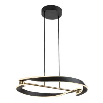 Rabalux Adalind 72149 függeszték, fekete/ arany, beépített LED 40 W, 2200 lm, 3000 K, IP20
