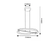 Rabalux Adalind 72149 függeszték, fekete/ arany, beépített LED 40 W, 2200 lm, 3000 K, IP20