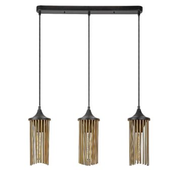   Rábalux 72153 Roxas beltéri függeszték matt fekete színben, 3db E27 foglalattal, IP20 védettséggel ( Rábalux 72153 )