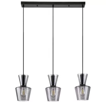   Rábalux 72163 Abra beltéri függeszték matt fekete színben, 3db E27 foglalattal, IP20 védettséggel ( Rábalux 72163 )