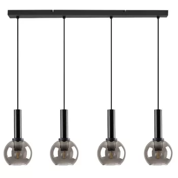   Rábalux 72174 Centio beltéri függeszték fekete színben, 4db E27 foglalattal, IP20 védettséggel ( Rábalux 72174 )