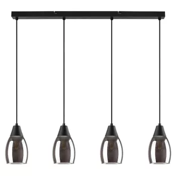   Rábalux 72184 Ilmari beltéri függeszték fekete színben, 4db E27 foglalattal, IP20 védettséggel ( Rábalux 72184 )