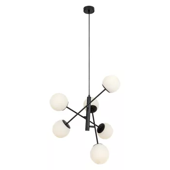 Rabalux Meduza 72194 függeszték, matt fekete, 6x E14 (max 20 W) foglalat, IP20