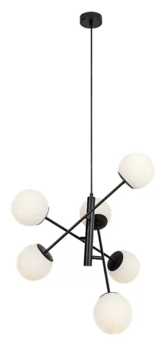 Rabalux Meduza 72194 függeszték, matt fekete, 6x E14 (max 20 W) foglalat, IP20