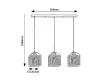 Rabalux Samilo 72219 függeszték, fekete, 3x E27 (max 40 W) foglalat, IP20