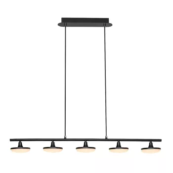 Rabalux Madi 72240 függeszték, matt fekete, beépített LED 20 W, 1850 lm, 3000 K, IP20