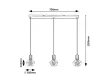 Rabalux Fran 72242 függeszték, matt fekete, 3x E27 (max 40 W) foglalat, IP20
