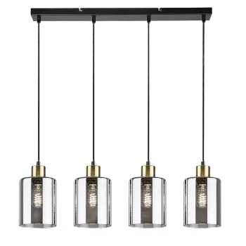 Rabalux Perez 72247 függeszték, matt fekete, 4x E27 (max 40 W) foglalat, IP20