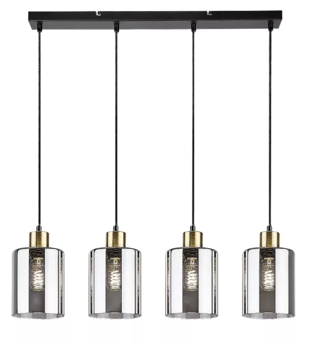 Rabalux Perez 72247 függeszték, matt fekete, 4x E27 (max 40 W) foglalat, IP20