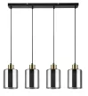 Rabalux Perez 72247 függeszték, matt fekete, 4x E27 (max 40 W) foglalat, IP20
