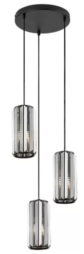 Rabalux Veness 72255 függeszték, matt fekete, 3x E27 (max 40 W) foglalat, IP20