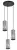 Rabalux Veness 72255 függeszték, matt fekete, 3x E27 (max 40 W) foglalat, IP20