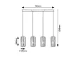Rabalux Veness 72256 függeszték, matt fekete, 4x E27 (max 40 W) foglalat, IP20