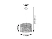 Rabalux Inesa 72261 függeszték, matt fekete, 1x E27 (max 40 W) foglalat, IP20