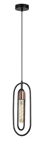 Rabalux Rovier 72263 függeszték, matt fekete, 1x E27 (max 40 W) foglalat, IP20