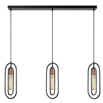 Rabalux Rovier 72264 függeszték, matt fekete, 3x E27 (max 40 W) foglalat, IP20