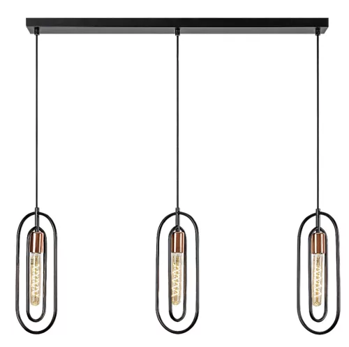 Rabalux Rovier 72264 függeszték, matt fekete, 3x E27 (max 40 W) foglalat, IP20