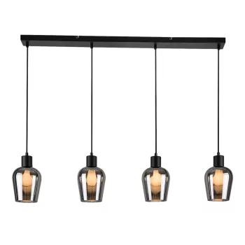 Rabalux Florian 72271 függeszték, matt fekete, 4x E27 (max 40 W) foglalat, IP20