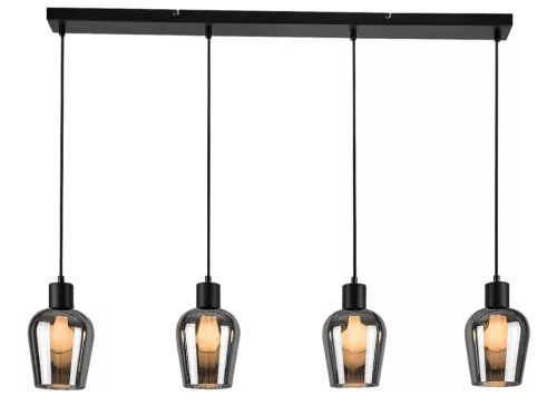 Rabalux Florian 72271 függeszték, matt fekete, 4x E27 (max 40 W) foglalat, IP20
