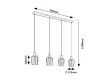 Rabalux Florian 72271 függeszték, matt fekete, 4x E27 (max 40 W) foglalat, IP20