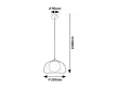 Rabalux Elowen 72274 függeszték, fekete, 1x G9 (max 5 W) foglalat, IP20