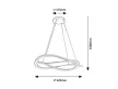 Rabalux Kallira 72282 függeszték, arany, beépített LED 72 W, 3800 lm, 3000 K, IP20