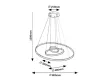 Rabalux Isaure 72306 függeszték, fekete, beépített LED 100 W, 8000 lm, 3000-6500 K, IP20