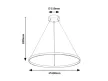 Rabalux Beliza 72344 függeszték, fekete, beépített LED 55 W, 4100 lm, 3000 K, IP20