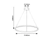 Rabalux Beliza 72347 függeszték, arany, beépített LED 55 W, 4100 lm, 3000 K, IP20