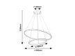 Rabalux Beliza 72348 függeszték, arany, beépített LED 75 W, 6100 lm, 3000-6500 K, IP20