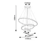 Rabalux Beliza 72349 függeszték, arany, beépített LED 90 W, 7200 lm, 3000-6500 K, IP20