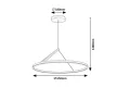 Rabalux Renara 72352 függeszték, fekete/ arany, beépített LED 40 W, 1850 lm, 3000 K, IP20