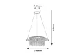 Rabalux Maribell 72353 függeszték, fekete, beépített LED 40 W, 2250 lm, 3000, 3500, 4000 K, IP20