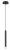 Rabalux Ramira 72356 függeszték, fekete, 1x G9 (max 5 W) foglalat, IP20