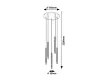 Rabalux Ramira 72361 függeszték, arany, 5x G9 (max 5 W) foglalat, IP20