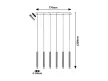 Rabalux Ramira 72363 függeszték, arany, 6x G9 (max 5 W) foglalat, IP20