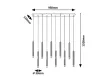 Rabalux Ramira 72364 függeszték, fekete, 10x G9 (max 5 W) foglalat, IP20