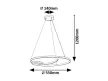 Rabalux Niloo 72367 függeszték, fekete, beépített LED 40 W, 2080 lm, 4000 K, IP20